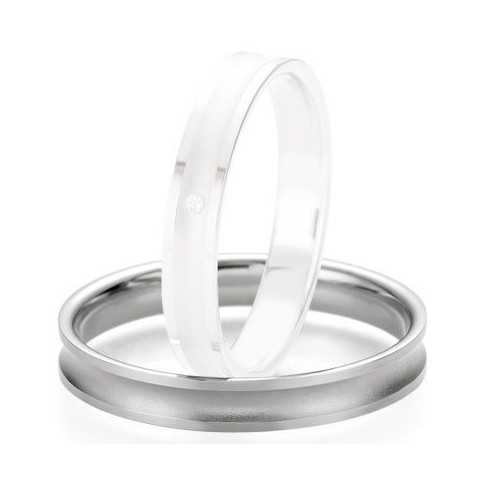 Alliance de mariage Breuning - Or gris 3.5mm - 1303408635G Alliance de mariage Breuning - Or gris 3.5mm - 1303408635G