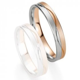 Alliance Or rose - Alliance de mariage Breuning - 1303409440B