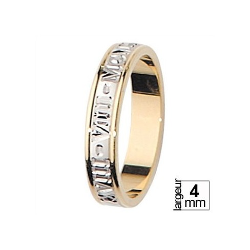 Alliance de mariage chiffres romains