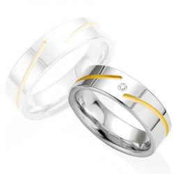 Alliance de mariage Breuning en Argent et Diamant - 13774257A