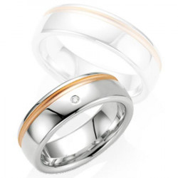 Alliance de mariage Breuning en Argent et Diamant - 137742587A