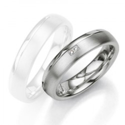 Alliance de mariage Breuning en Argent et Diamant - 13774259A
