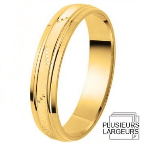 Alliance femme originale - Alliance de mariage Or jaune