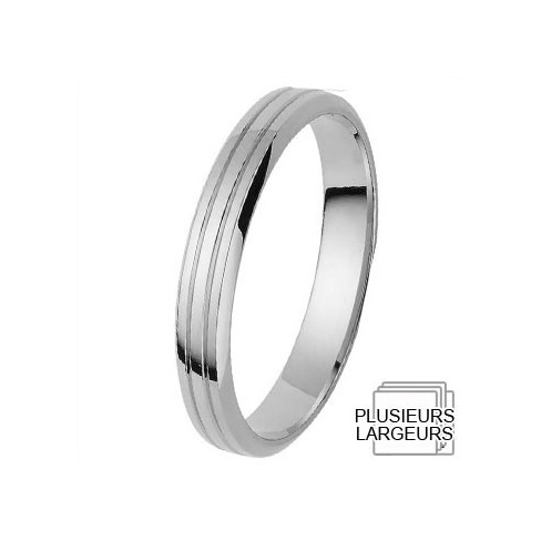 Alliance de mariage Or blanc Alliance de mariage Or blanc