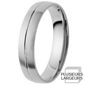 Les motifs lignes - Alliance de mariage Or blanc