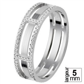 Alliance femme originale - Alliance de mariage Or blanc