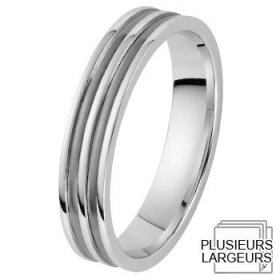 Alliance Or blanc pas cher - Alliance de mariage Or blanc
