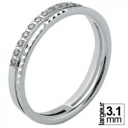 Alliance de mariage Or blanc 750 Diamant - La Boutique de l'Alliance