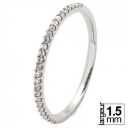 Alliance de mariage Or blanc 750 Diamant