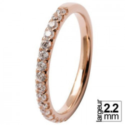 Alliance de mariage Or rose 750 Diamant