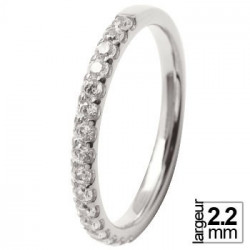 Alliance de mariage Or blanc 750 Diamant