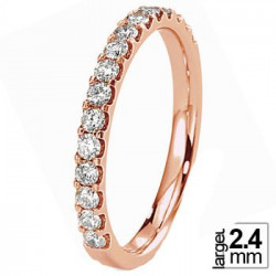 Alliance de mariage Or rose 750 Diamant