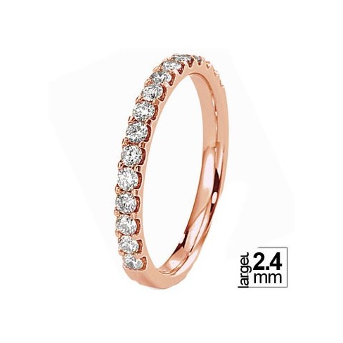 Alliance de mariage Or rose 750 Diamant