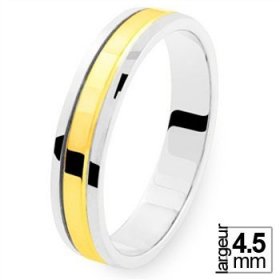 Alliance homme Or jaune - Alliance de mariage 2 Ors 750