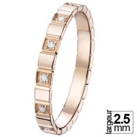 Alliance Diamant tour complet - Alliance de mariage Or rose...