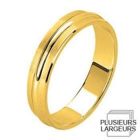 Les motifs lignes - Alliance de mariage Or jaune