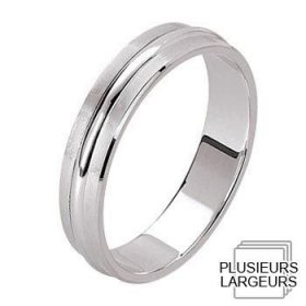 Les motifs lignes - Alliance de mariage Or blanc