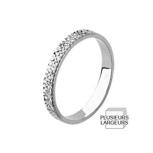 Alliance Or blanc diamantée pour femme - Boutique Alliance