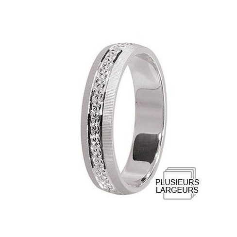 Alliance Or blanc centre diamanté - Boutique Alliance Alliance Or blanc centre diamanté - Boutique Alliance