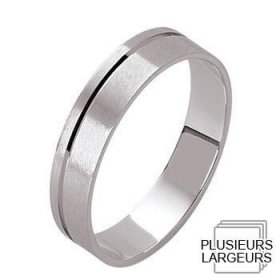 Les motifs lignes - Alliance de mariage Or blanc