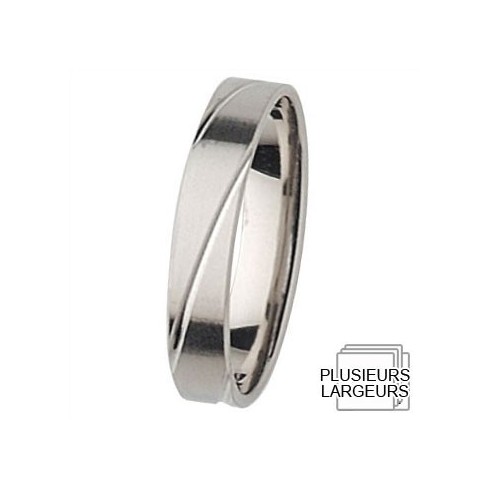 Alliance de mariage Homme en Platine tout confort - Boutique Alliance