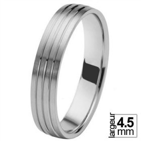 Les motifs lignes - Alliance de mariage Palladium