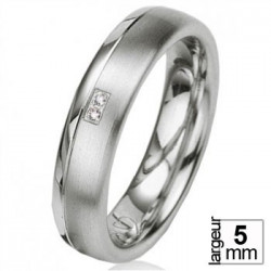 Alliance de mariage Breuning en Argent et Diamant - 13774259A