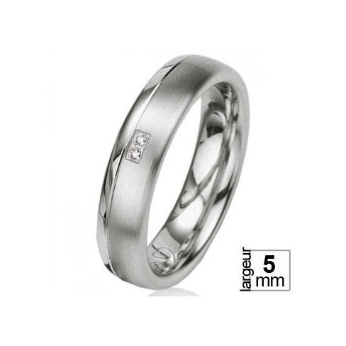 Alliance de mariage Breuning en Argent et Diamant - 13774259A Alliance de mariage Breuning en Argent et Diamant - 13774259A
