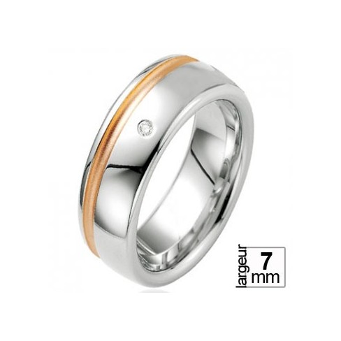 Alliance de mariage Breuning en Argent et Diamant - 137742587A