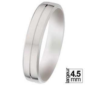 Les motifs lignes - Alliance de mariage Palladium