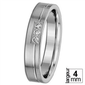 Alliance homme Diamant - Alliance de mariage Or...