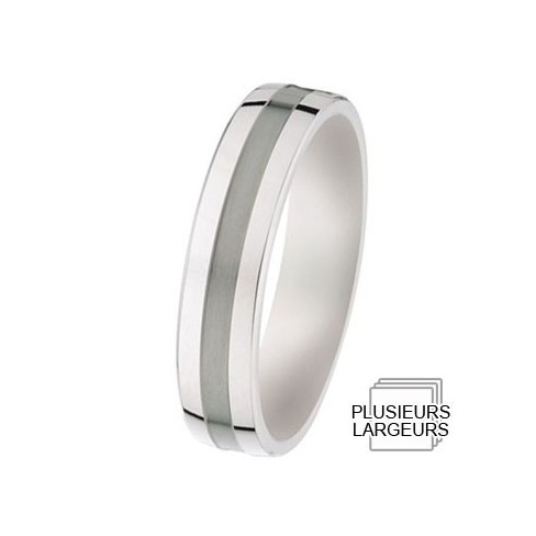 Alliance de mariage en Palladium confort Alliance de mariage en Palladium confort