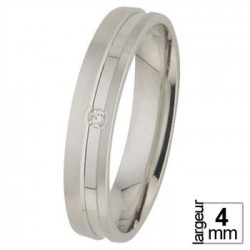 Bague de mariage en Or blanc et Diamant - la Boutique de l'Alliance