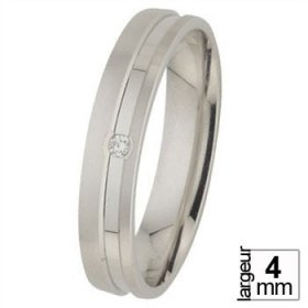 Alliance homme Diamant - Alliance de mariage Or...