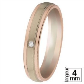 Alliance femme Or rose - Alliance de mariage 2 Ors...