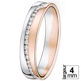 Alliance Diamant tour complet - Alliance de mariage 2 Ors...