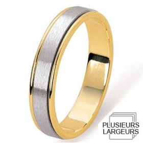 Alliance homme Or - Alliance de mariage 2 Ors 750