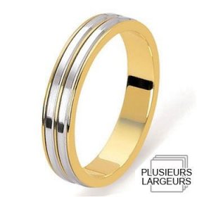 Alliance homme Or jaune - Alliance de mariage 2 Ors