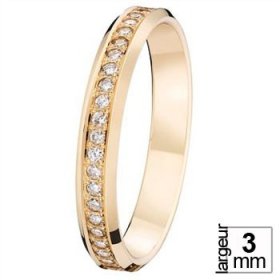 Alliance femme Diamant - Alliance de mariage Or rose...