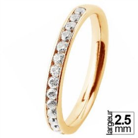 Alliance femme Diamant - Alliance de mariage Or...