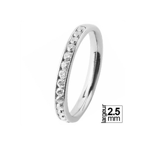 Une superbe alliance de mariage en Or jaune 750ème serti de 16 diamants pour un total de 0,50 ct. Délai de fabrication : 3 semai