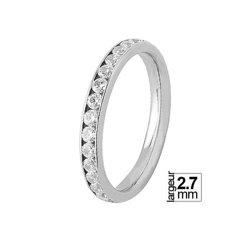 Alliance de mariage Or jaune serti 22 diamants - Boutique Alliance