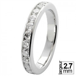 Alliance de mariage Or blanc 750 tour-complet Diamant