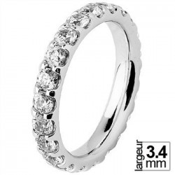 Alliance de mariage Or blanc 750 tour-complet Diamant