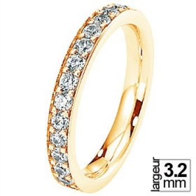 Alliance femme Diamant - Alliance de mariage Or...