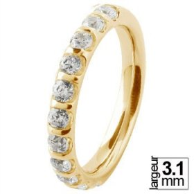 Alliance Or jaune Diamant - Alliance de mariage Or...