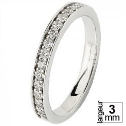 Alliance de mariage Or  blanc 750 Diamant