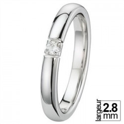 Alliance de mariage Or blanc Diamant