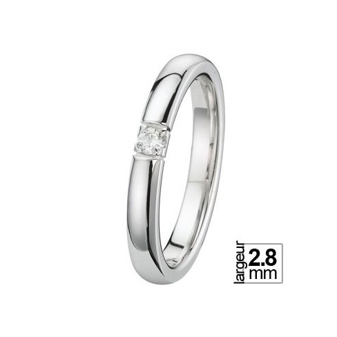 Alliance de mariage Or blanc Diamant