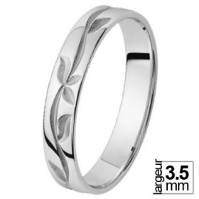 Alliance Or blanc femme - Alliance de mariage Or blanc